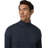 Vuori 01. MENS APPAREL - MENS HOODIES|SWEATERS - MENS PO Q ZIP Men's Ponto Half Zip Mock Neck HIN INK HEATHER