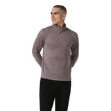 Vuori 01. MENS APPAREL - MENS HOODIES|SWEATERS - MENS PO Q ZIP Men's Ponto Half Zip Mock Neck HHB HUCKLEBERRY HEATHER