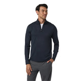 Vuori 01. MENS APPAREL - MENS HOODIES|SWEATERS - MENS PO Q ZIP Men's Ponto Half Zip Mock Neck HIN INK HEATHER