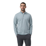 Vuori 01. MENS APPAREL - MENS HOODIES|SWEATERS - MENS PO Q ZIP Men's Ponto Half Zip Mock Neck HYU DUSTY BLUE HEATHER