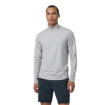 Vuori 01. MENS APPAREL - MENS HOODIES|SWEATERS - MENS PO Q ZIP Men's Ponto Half Zip Mock Neck LHG LIGHT HEATHER GREY