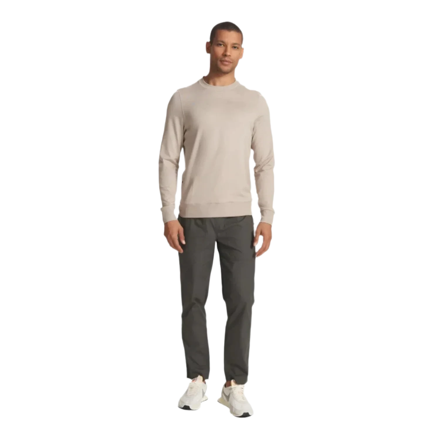 Vuori 01. MENS APPAREL - MENS LS SHIRTS - MENS LS CASUAL Men's Ponto Performance Crew HDA DARK SALT HEATHER