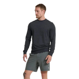 Vuori 01. MENS APPAREL - MENS LS SHIRTS - MENS LS CASUAL Men's Ponto Performance Crew HCC CHARCOAL HEATHER