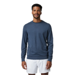 Vuori 01. MENS APPAREL - MENS LS SHIRTS - MENS LS CASUAL Men's Ponto Performance Crew HAZ AZURE HEATHER