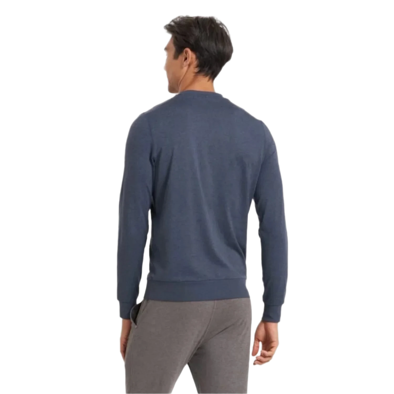 Vuori 01. MENS APPAREL - MENS LS SHIRTS - MENS LS CASUAL Men's Ponto Performance Crew HAZ AZURE HEATHER