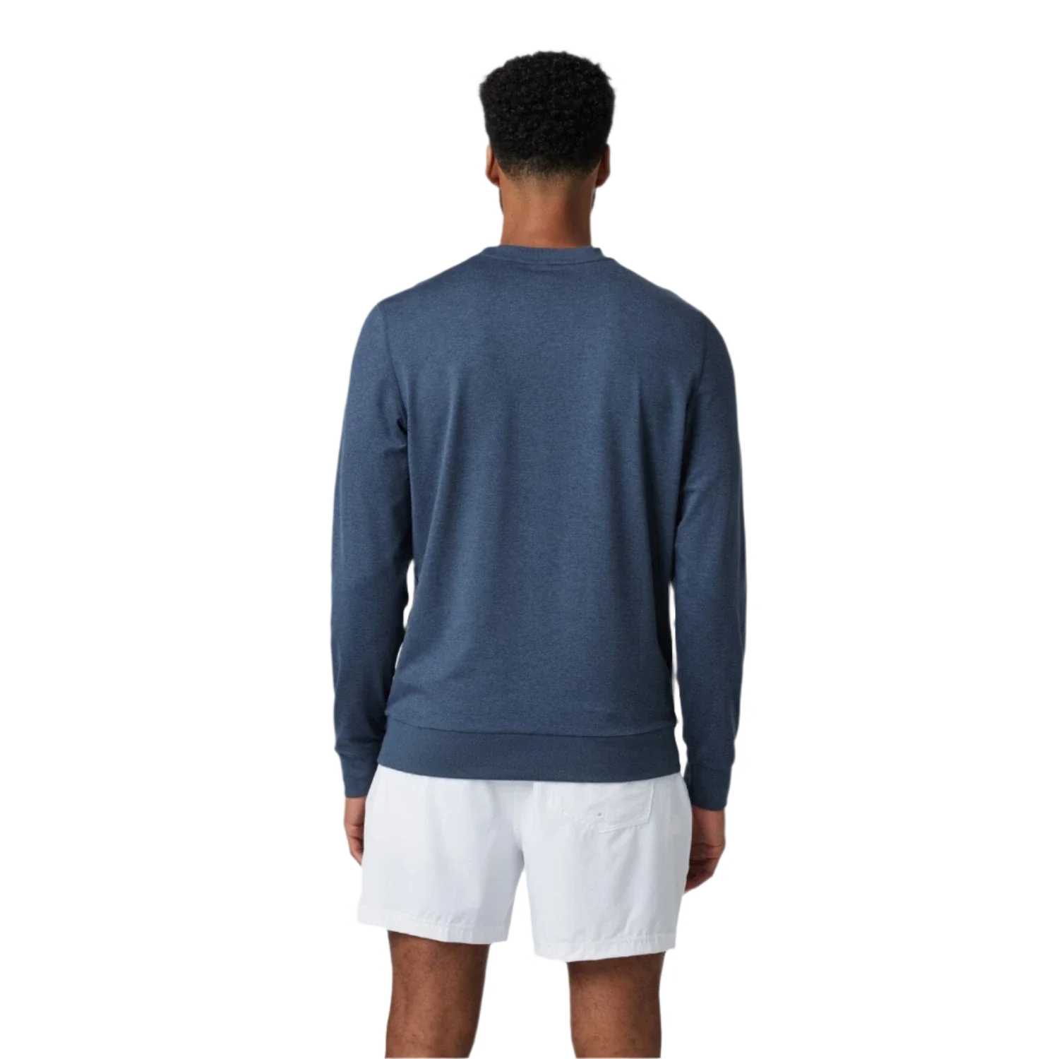 Vuori 01. MENS APPAREL - MENS LS SHIRTS - MENS LS CASUAL Men's Ponto Performance Crew HAZ AZURE HEATHER