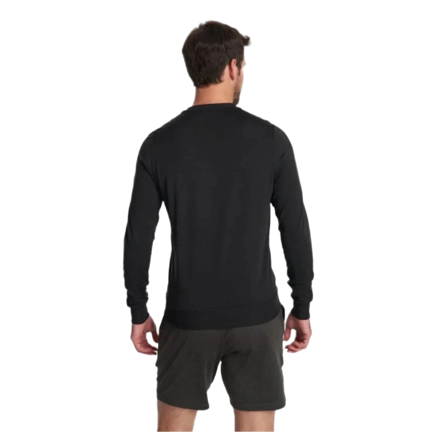 Vuori 01. MENS APPAREL - MENS LS SHIRTS - MENS LS CASUAL Men's Ponto Performance Crew HBK BLACK HEATHER