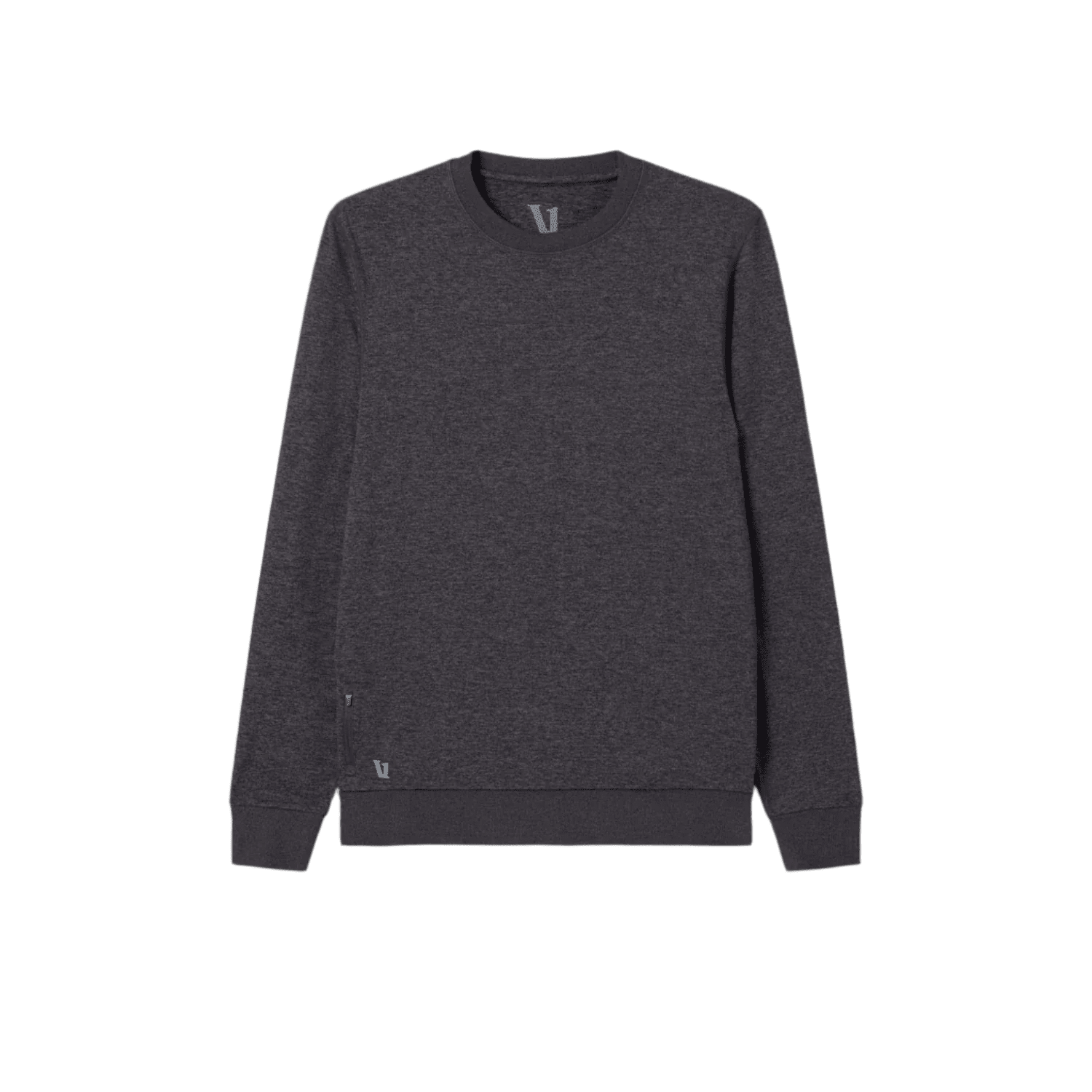 Vuori 01. MENS APPAREL - MENS LS SHIRTS - MENS LS CASUAL Men's Ponto Performance Crew HCC CHARCOAL HEATHER