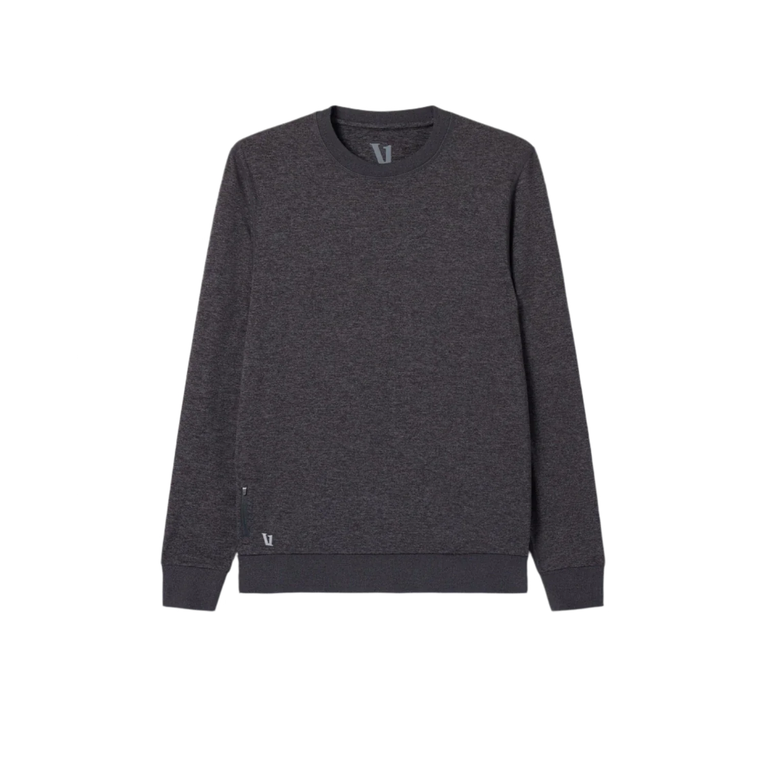 Vuori 01. MENS APPAREL - MENS LS SHIRTS - MENS LS CASUAL Men's Ponto Performance Crew HCC CHARCOAL HEATHER