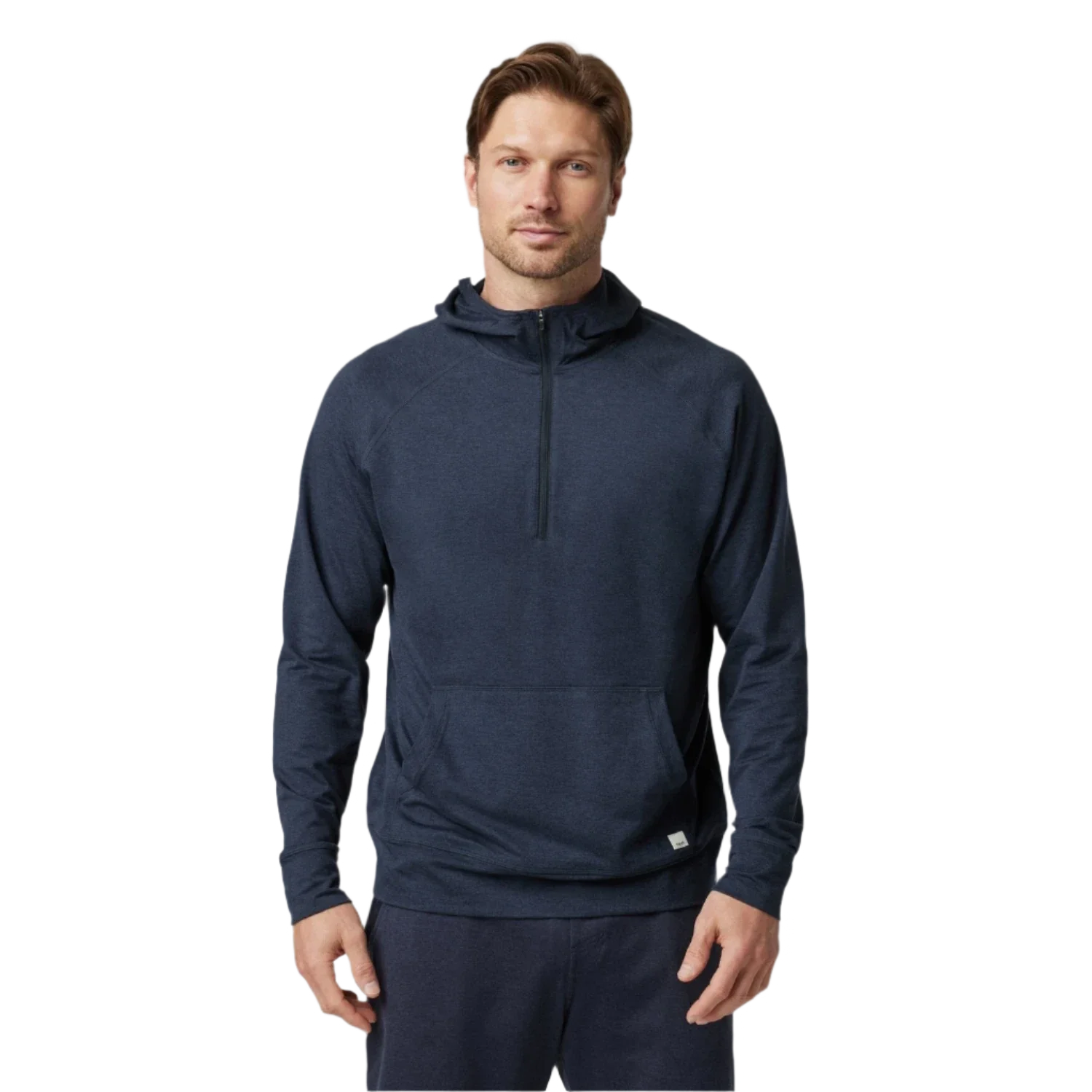 Vuori 01. MENS APPAREL - MENS LS SHIRTS - MENS LS HOODY Men's Ponto Performance Half Zip Hoodie HMD MIDNIGHT HEATHER