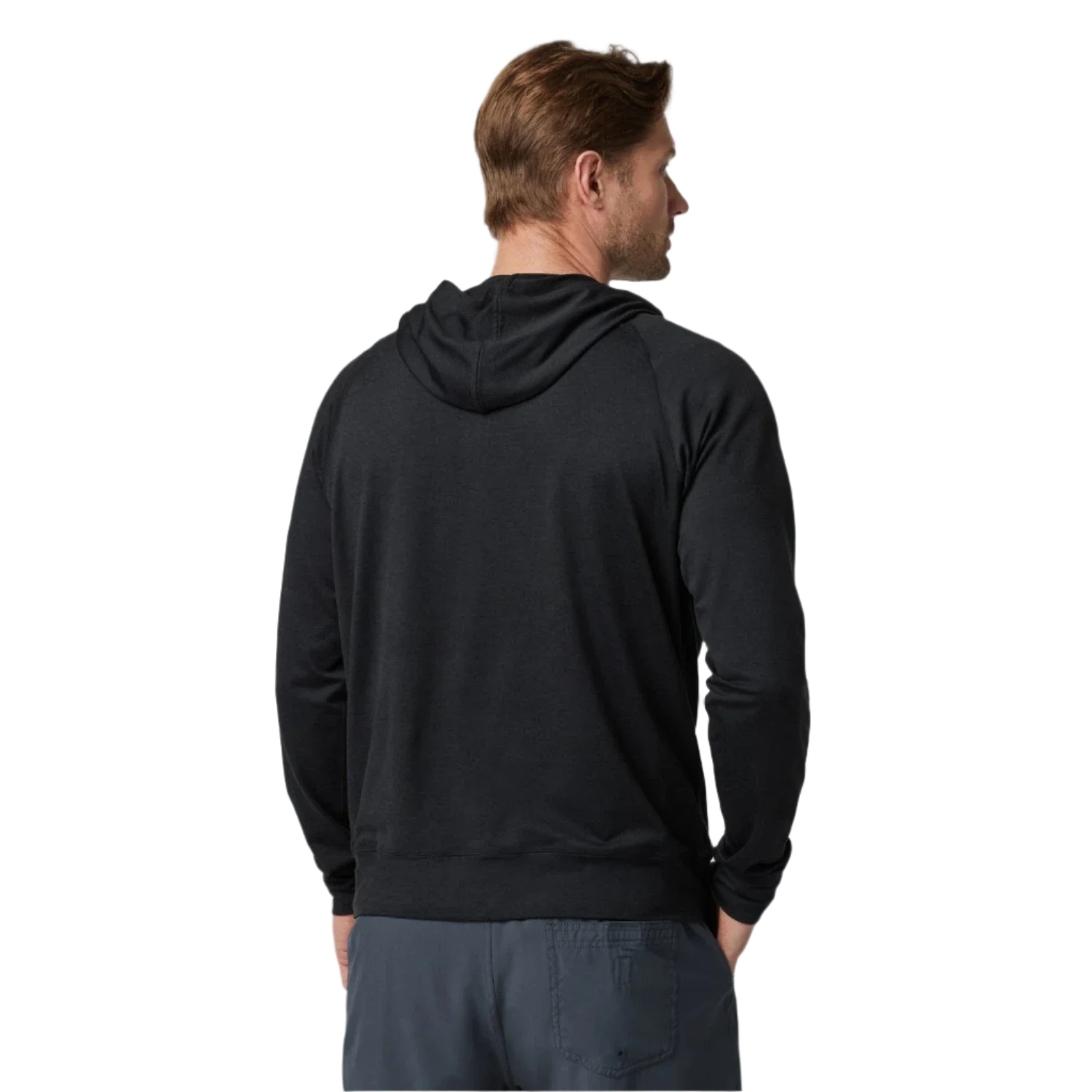 Vuori 01. MENS APPAREL - MENS LS SHIRTS - MENS LS HOODY Men's Ponto Performance Half Zip Hoodie HBK BLACK HEATHER