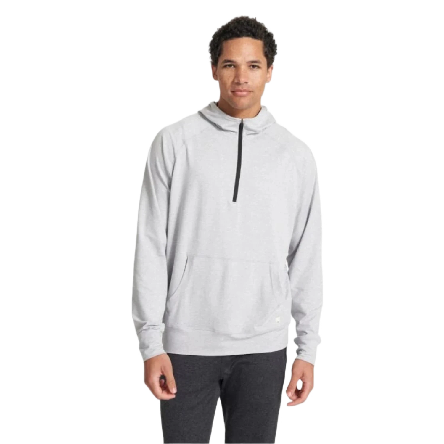 Vuori 01. MENS APPAREL - MENS LS SHIRTS - MENS LS HOODY Men's Ponto Performance Half Zip Hoodie HMD MIDNIGHT HEATHER