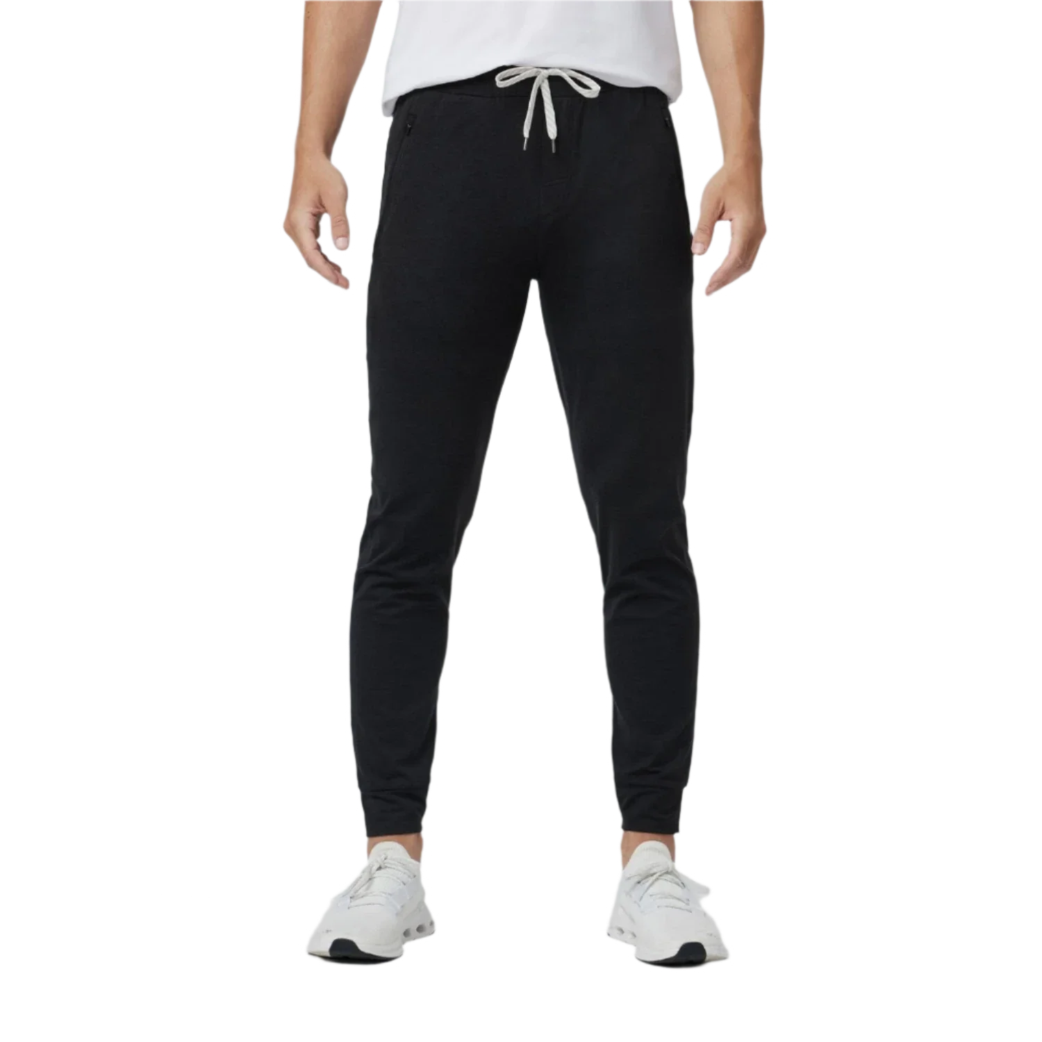 Vuori 01. MENS APPAREL - MENS PANTS - MENS PANTS LOUNGE Men's Ponto Performance Jogger HBK BLACK HEATHER