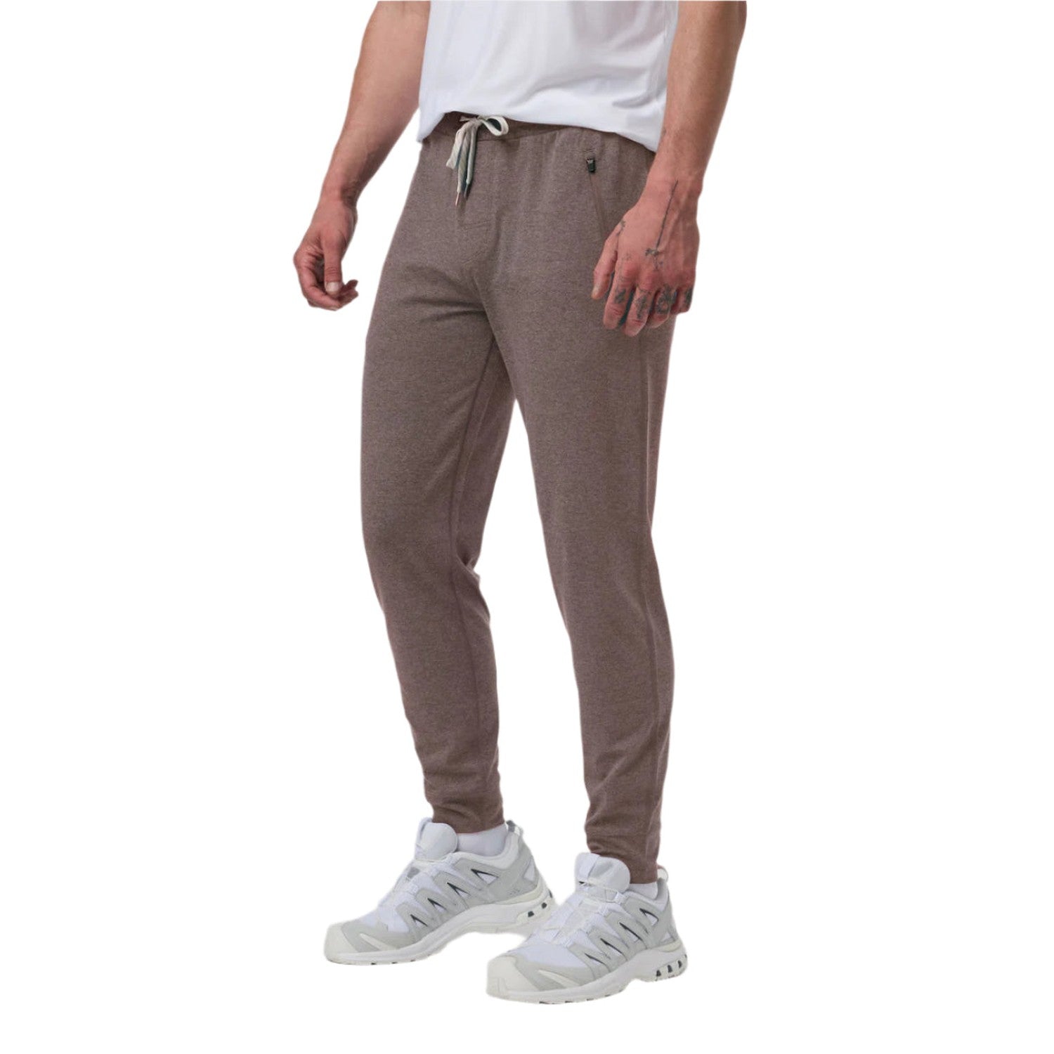 Vuori 01. MENS APPAREL - MENS PANTS - MENS PANTS LOUNGE Men's Ponto Performance Jogger HHI CHIA HEATHER