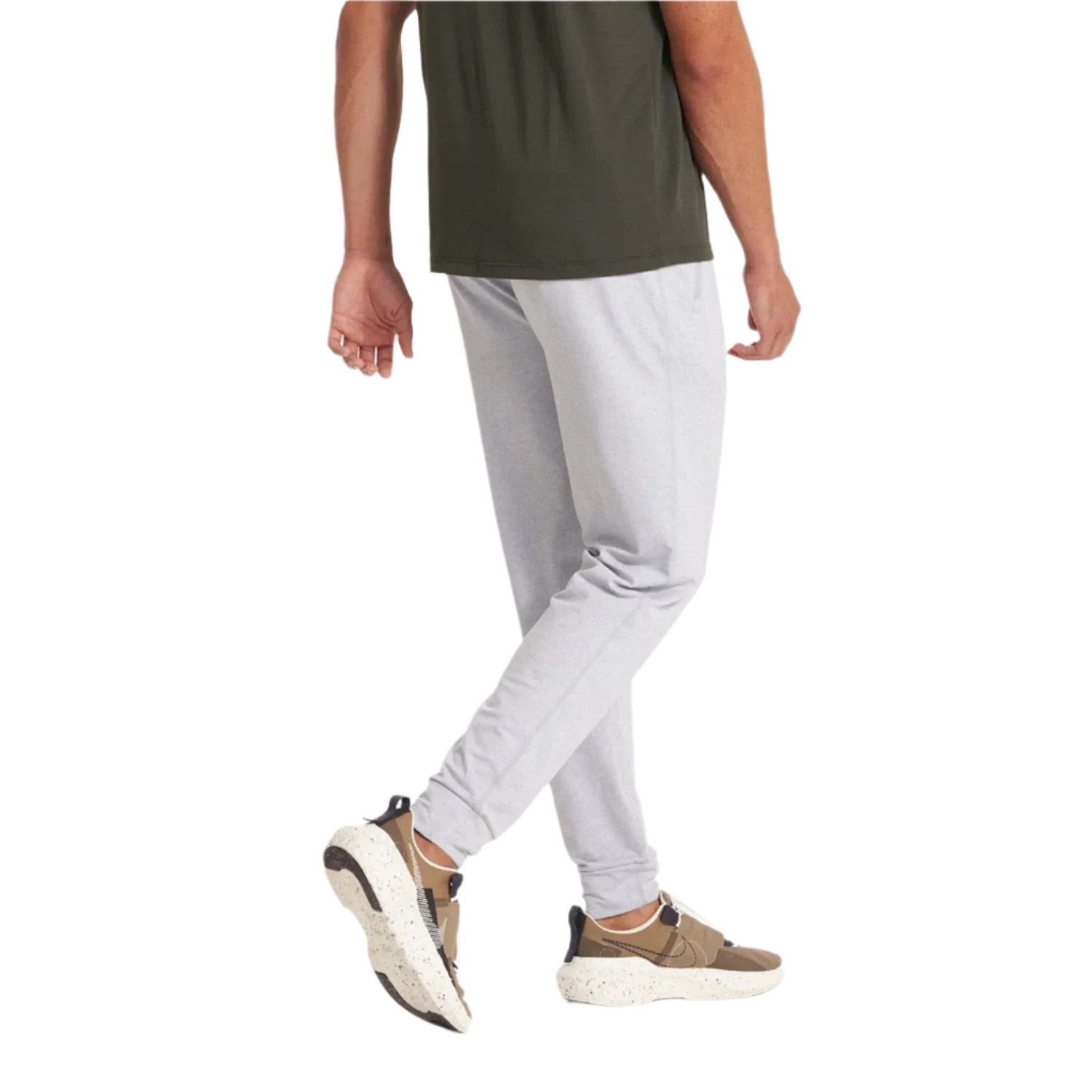 Vuori 01. MENS APPAREL - MENS PANTS - MENS PANTS LOUNGE Men's Ponto Performance Jogger HPT PLATINUM HEATHER