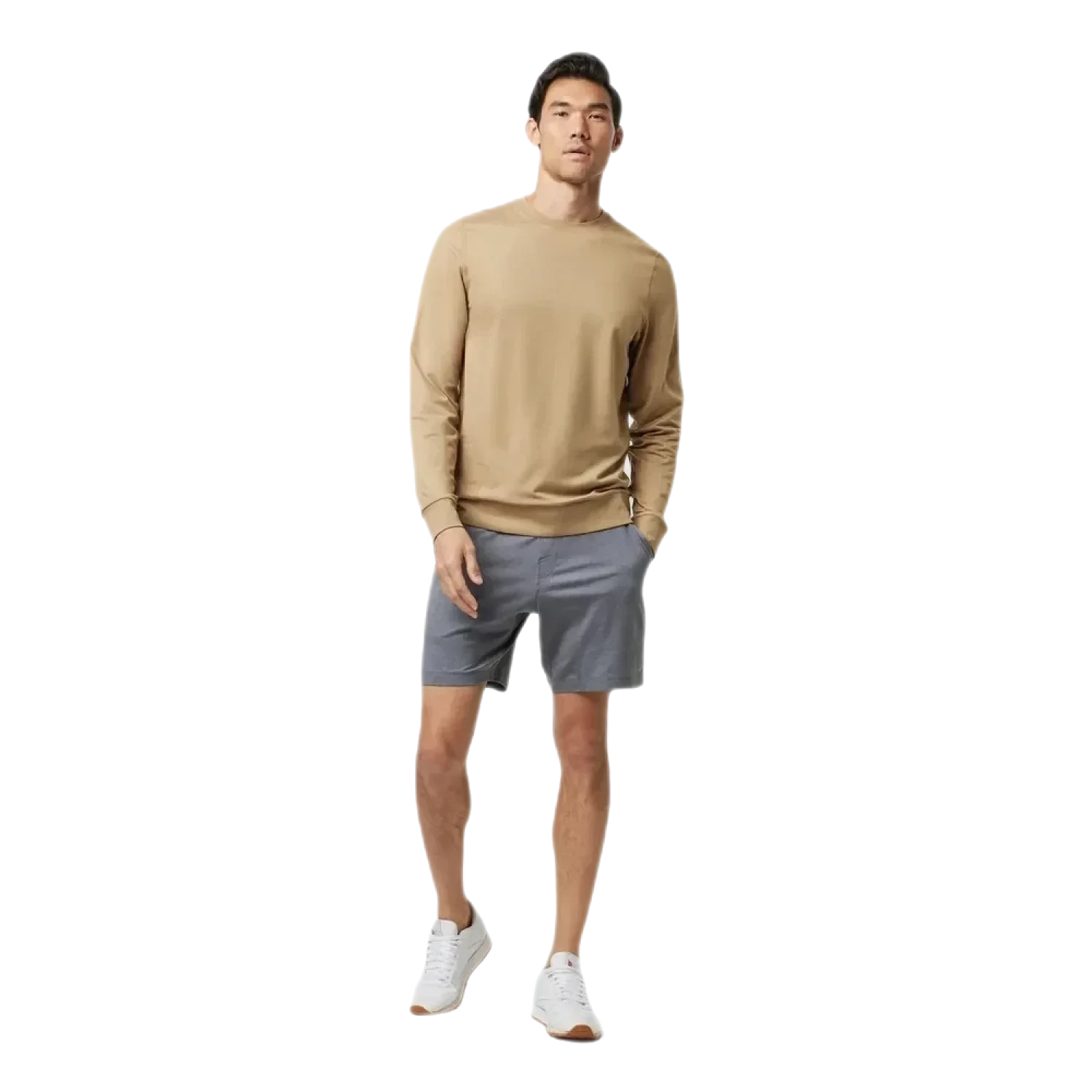 Vuori 01. MENS APPAREL - MENS SHORTS - MENS SHORTS LOUNGE Men's Ponto Short - 7.5 in HNC ZINC HEATHER