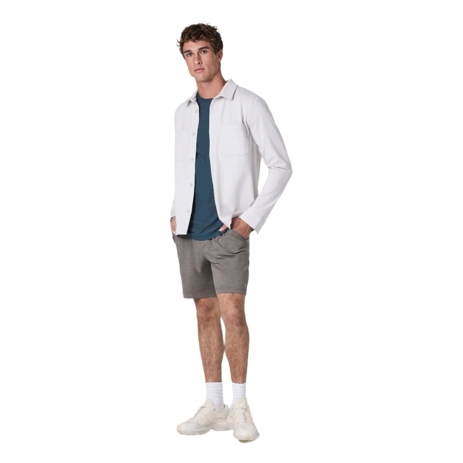 Vuori 01. MENS APPAREL - MENS SHORTS - MENS SHORTS LOUNGE Men's Ponto Short - 7.5 in HHI CHIA HEATHER