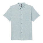Vuori 01. MENS APPAREL - MENS SS SHIRTS - MENS SS BUTTON UP Men's Short Sleeve Bridge Button Down CBD CHALK BLUE DRAWN