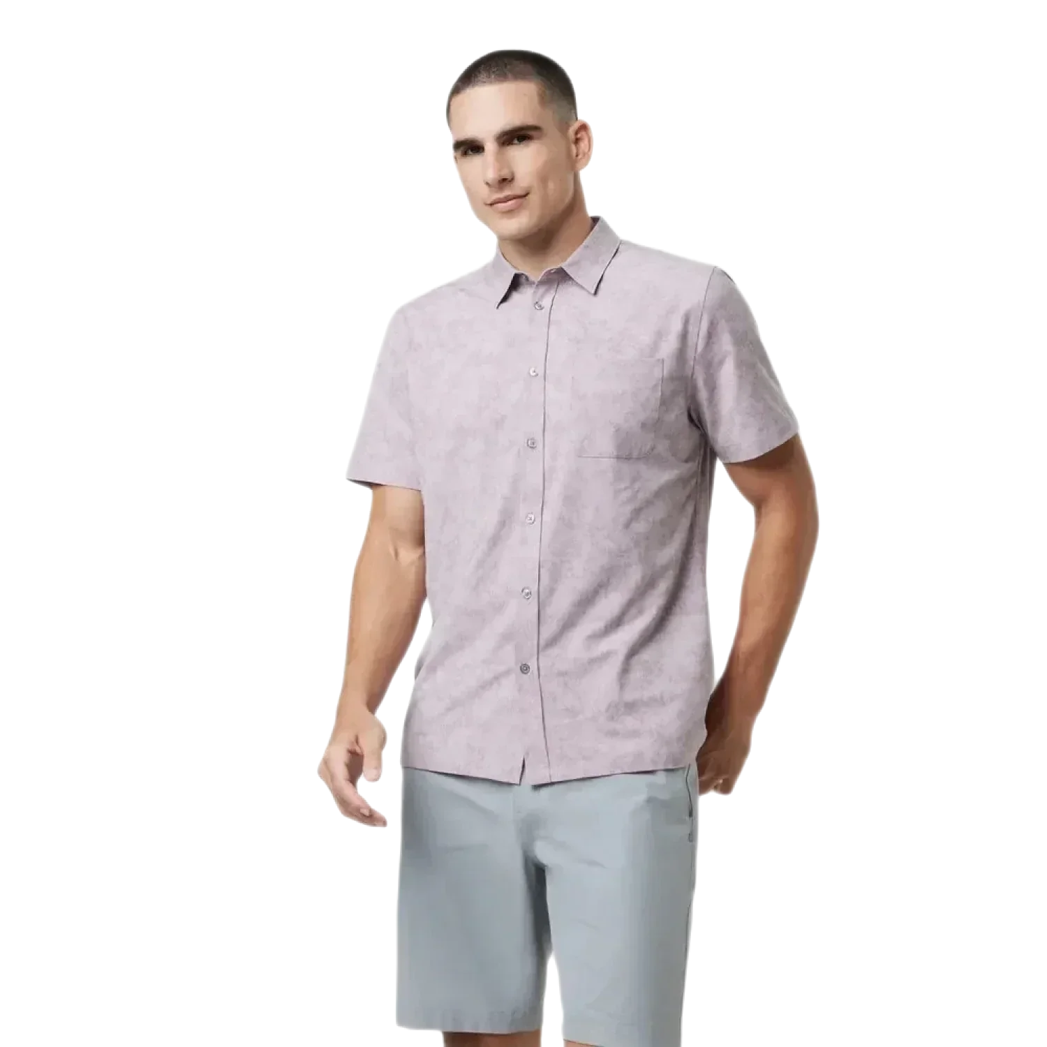 Vuori 01. MENS APPAREL - MENS SS SHIRTS - MENS SS BUTTON UP Men's Short Sleeve Bridge Button Down UZN UMBER ZION