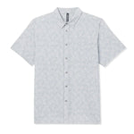 Vuori 01. MENS APPAREL - MENS SS SHIRTS - MENS SS BUTTON UP Men's Short Sleeve Bridge Button Down FGL FROST GREY WATER LILY