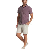 Vuori 01. MENS APPAREL - MENS SS SHIRTS - MENS SS BUTTON UP Men's Short Sleeve Bridge Button Down HZD HAZEL DOT