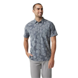 Vuori 01. MENS APPAREL - MENS SS SHIRTS - MENS SS BUTTON UP Men's Short Sleeve Bridge Button Down SVT SHIITAKE VISTA