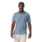 Vuori 01. MENS APPAREL - MENS SS SHIRTS - MENS SS BUTTON UP Men's Short Sleeve Bridge Button Down DBP DUSTY BLUE PLUMERIA