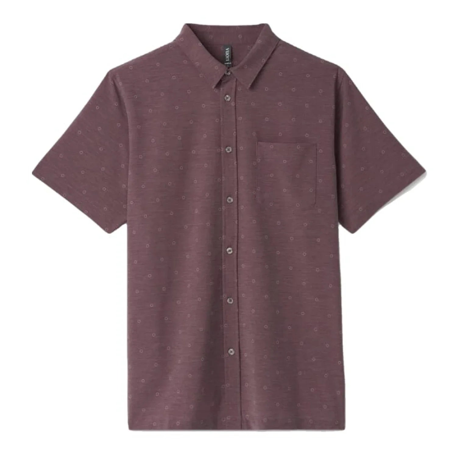 Vuori 01. MENS APPAREL - MENS SS SHIRTS - MENS SS BUTTON UP Men's Short Sleeve Bridge Button Down HZD HAZEL DOT