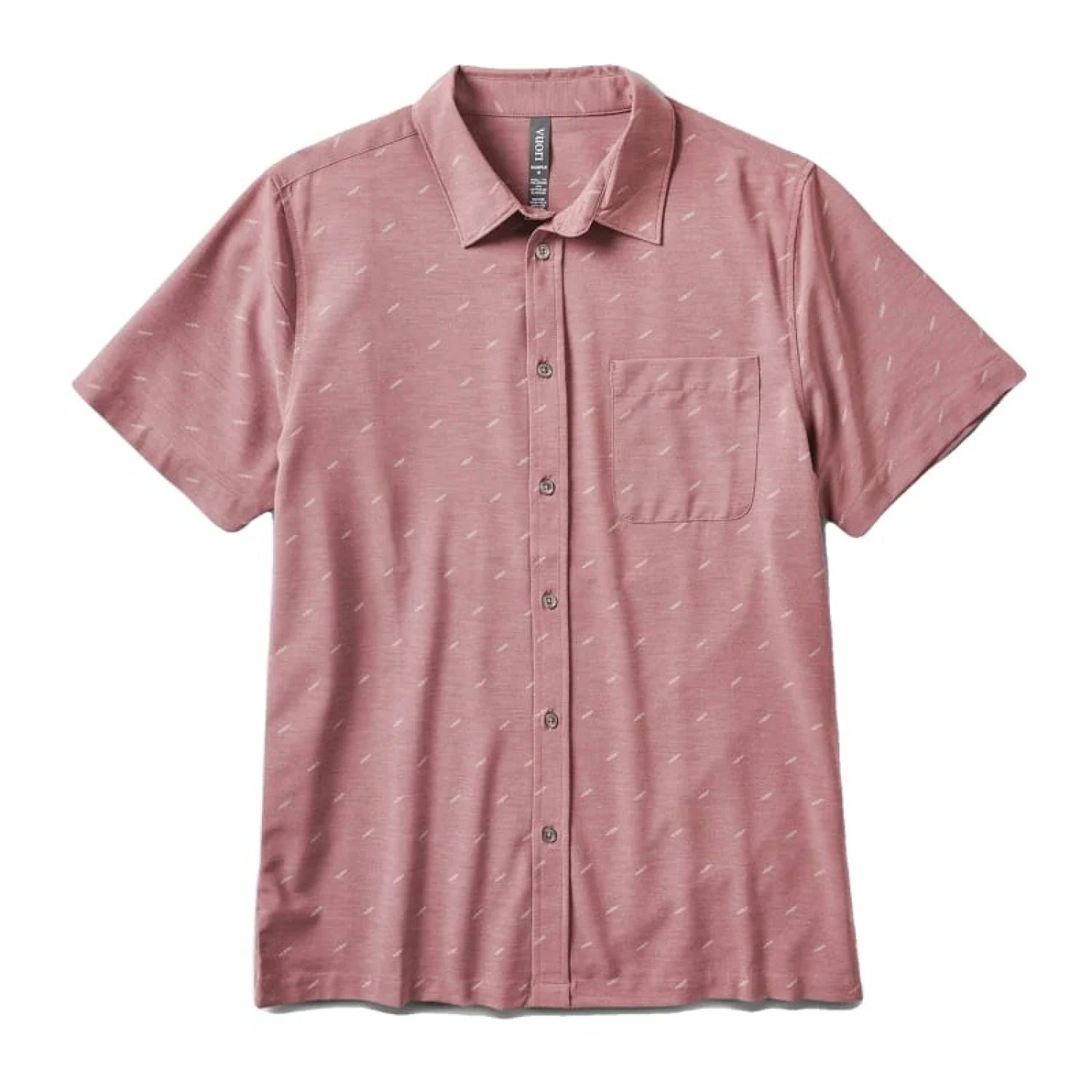 Vuori 01. MENS APPAREL - MENS SS SHIRTS - MENS SS BUTTON UP Men's Short Sleeve Bridge Button Down LTD LIGHT TERRACOTTA DAGGER