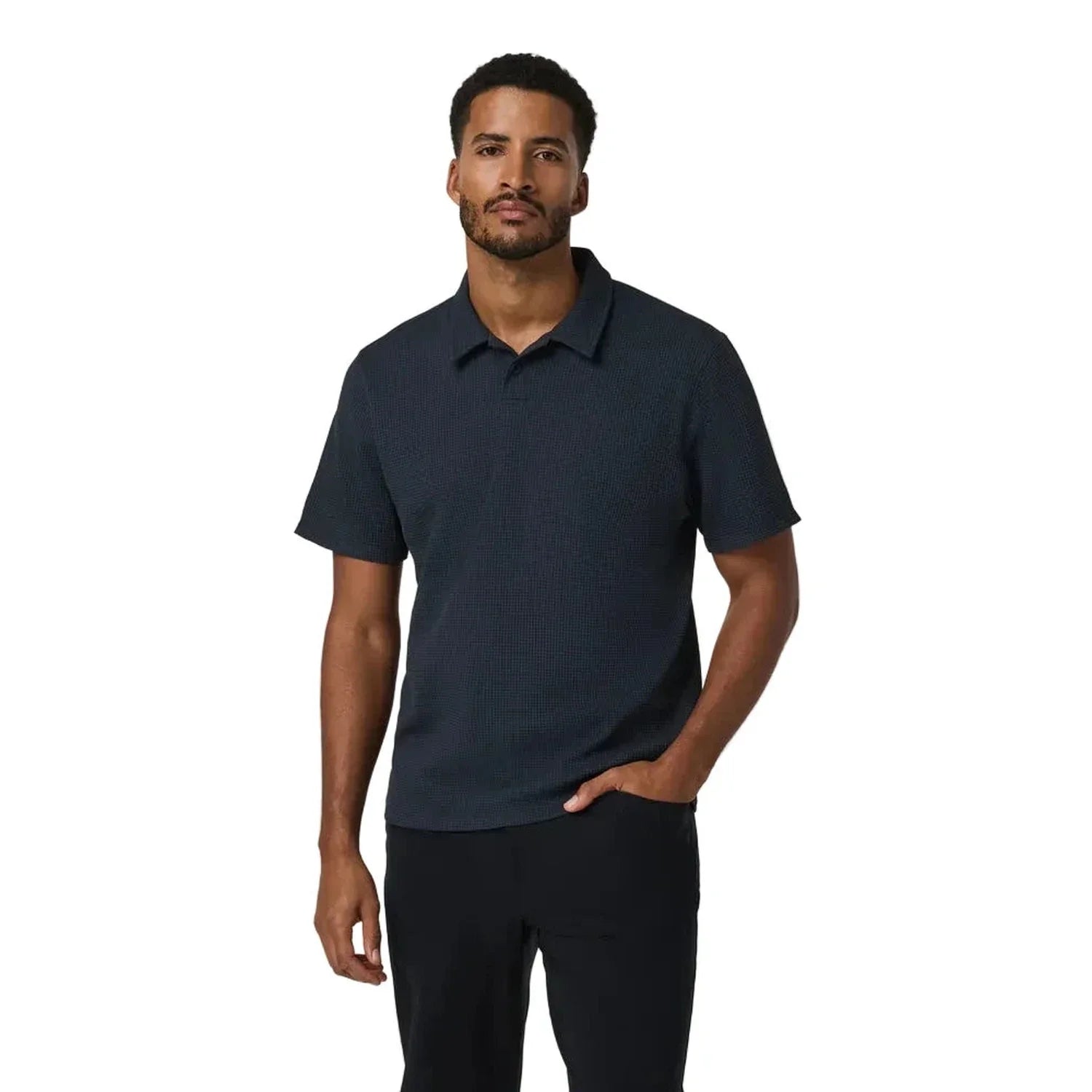Men’s Short Sleeve Lightweight Waffle Polo - Relaxed Fit