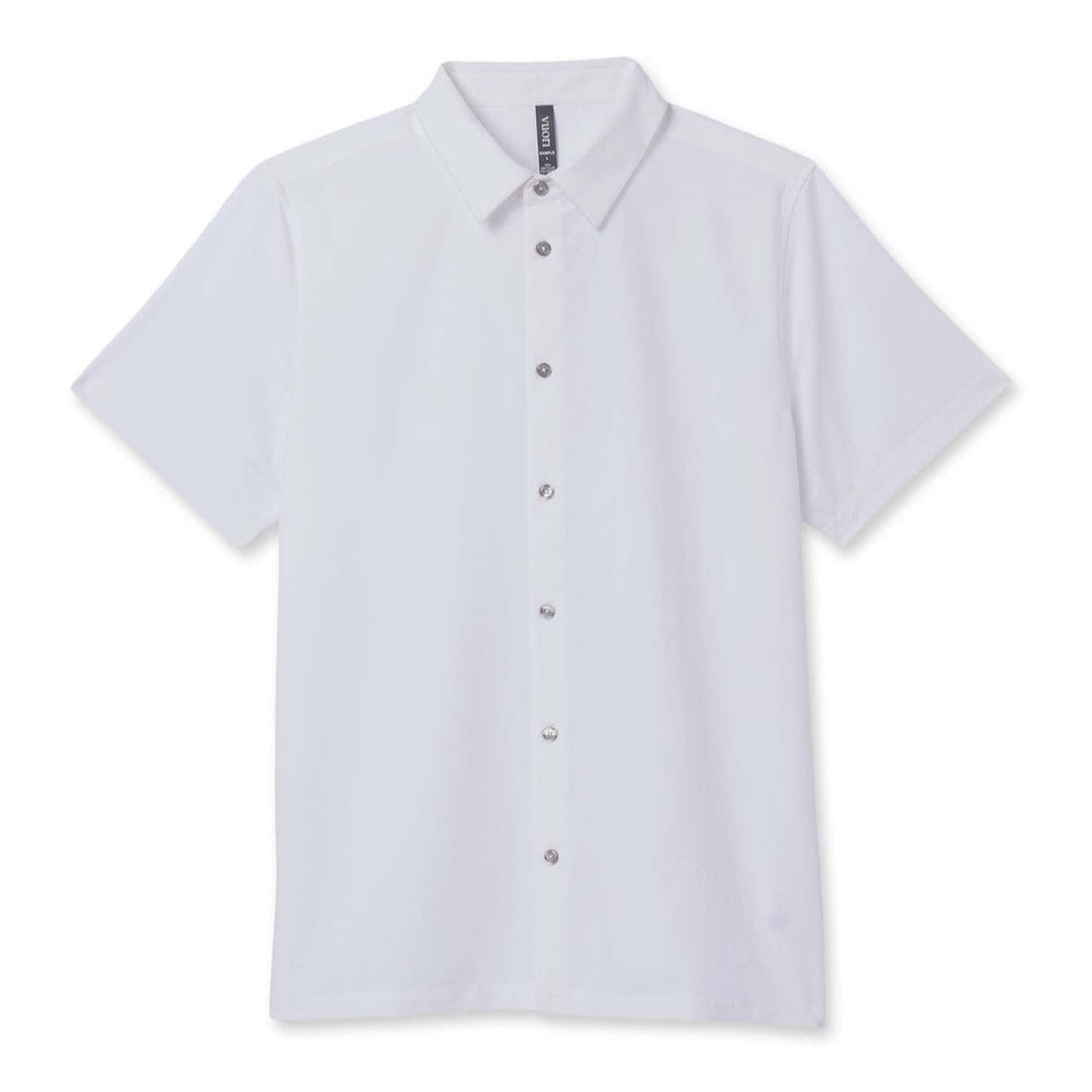 Vuori 01. MENS APPAREL - MENS SS SHIRTS - MENS SS BUTTON UP Men's Short Sleeve Manhattan Button Down WHT WHITE
