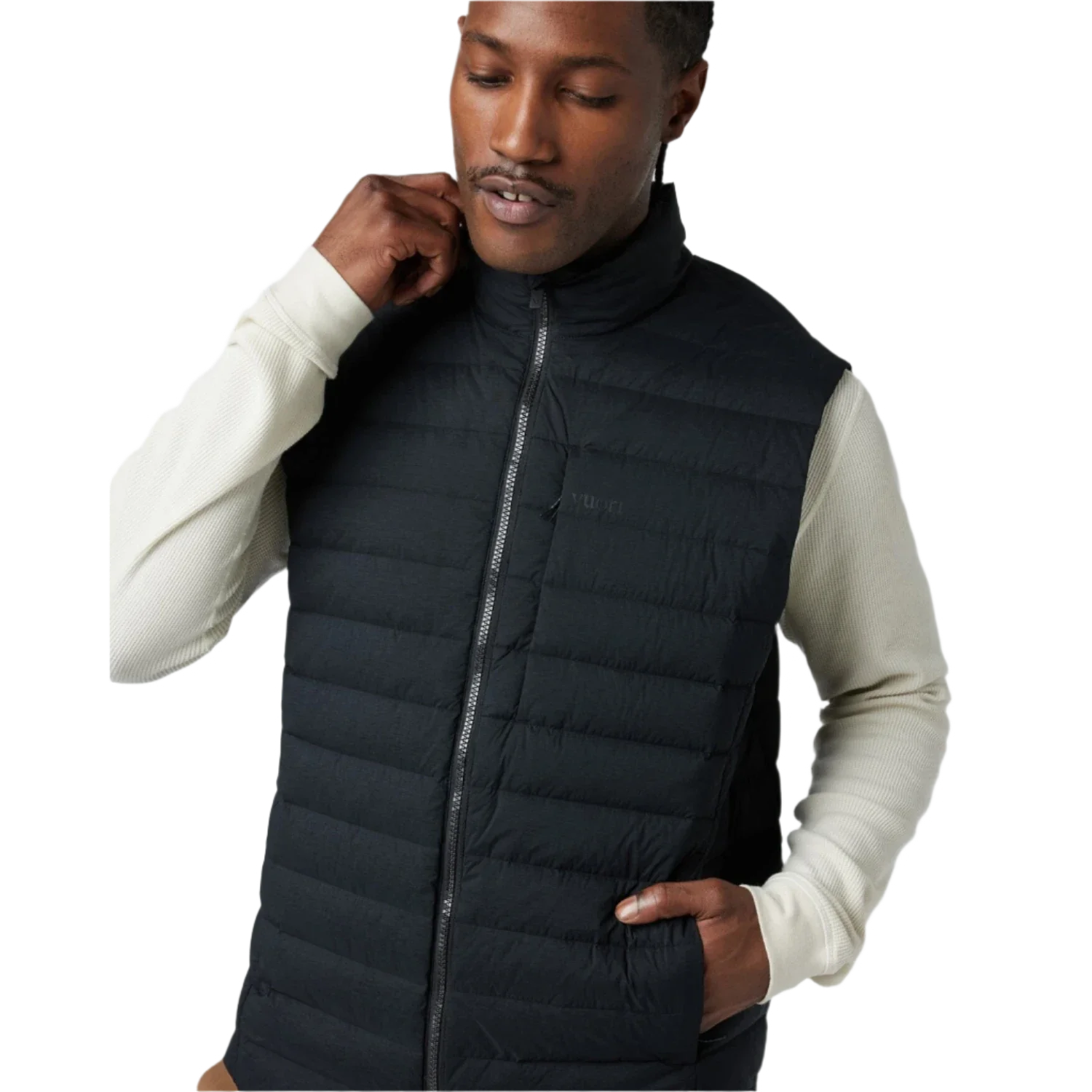 Vuori 01. MENS APPAREL - MENS VEST - MENS VEST INSULATED Men's Steadfast Insulated Vest BLK BLACK