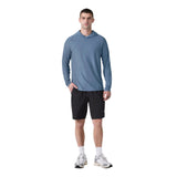 Vuori 01. MENS APPAREL - MENS LS SHIRTS - MENS LS HOODY Men's Strato Tech Hoodie HPB POOL BLUE HEATHER