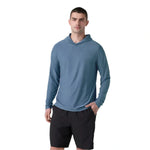 Vuori 01. MENS APPAREL - MENS LS SHIRTS - MENS LS HOODY Men's Strato Tech Hoodie HPB POOL BLUE HEATHER