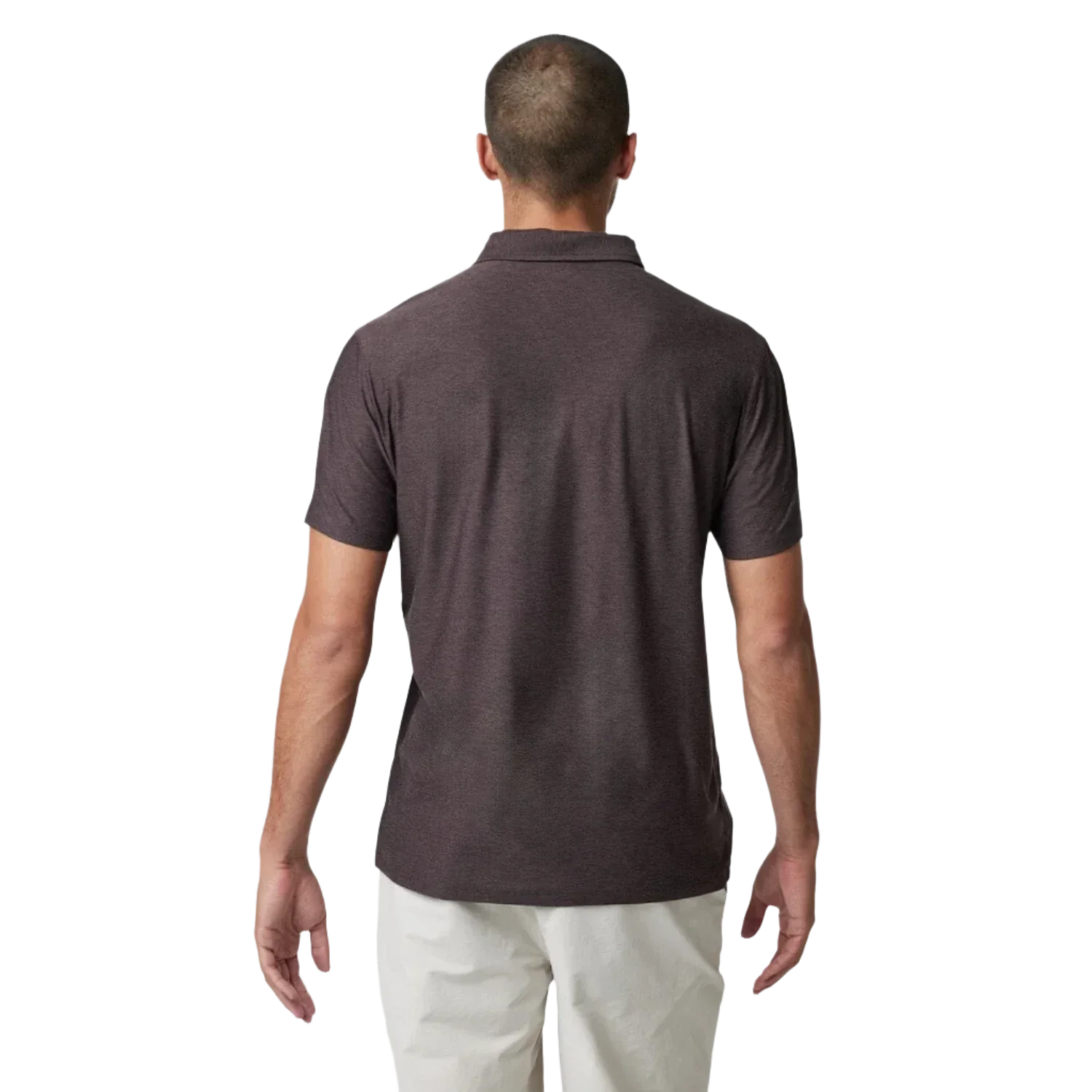 Vuori 01. MENS APPAREL - MENS SS SHIRTS - MENS SS POLO Men's Strato Tech Polo HHS SANGRIA HEATHER