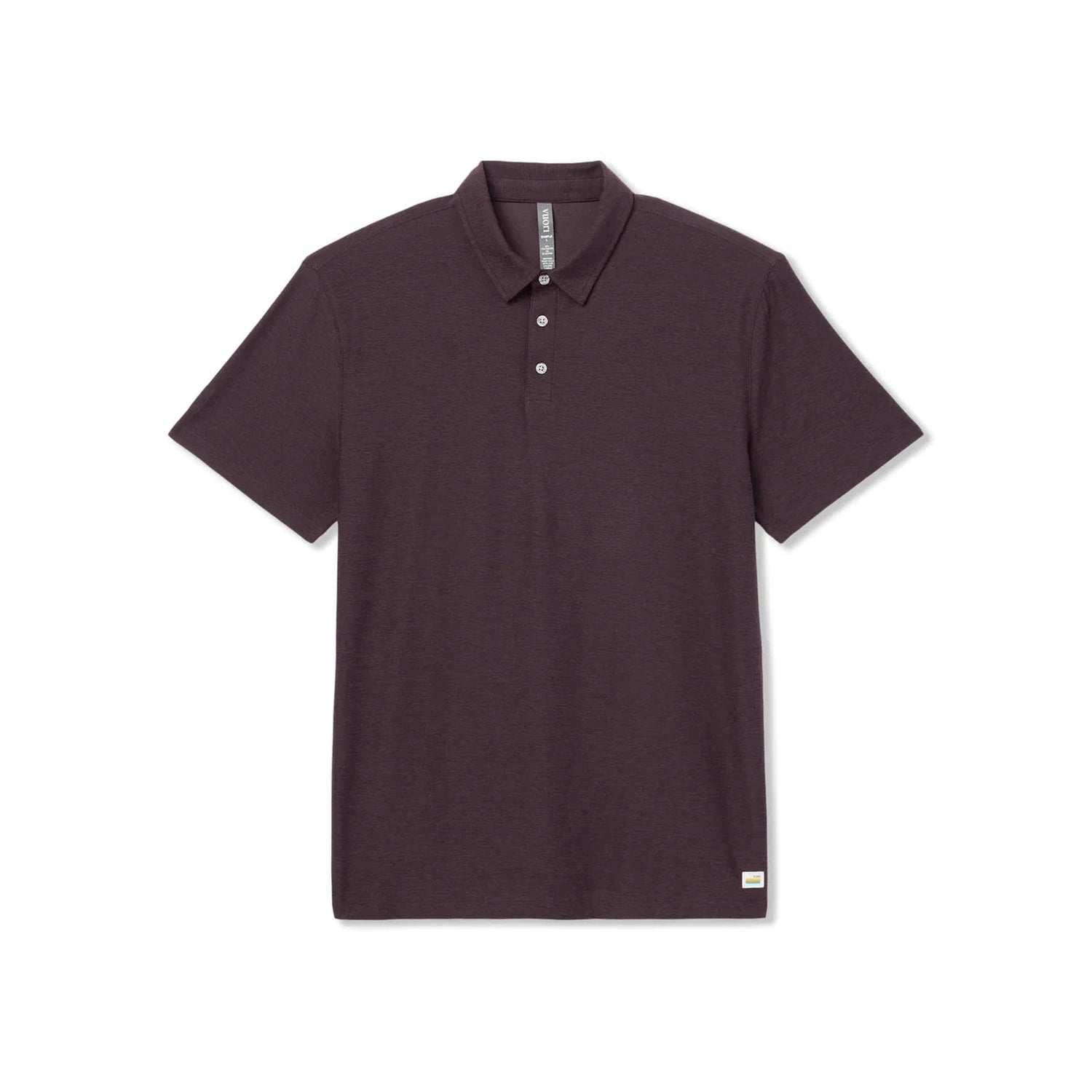 Vuori 01. MENS APPAREL - MENS SS SHIRTS - MENS SS POLO Men's Strato Tech Polo HRA RAISIN HEATHER