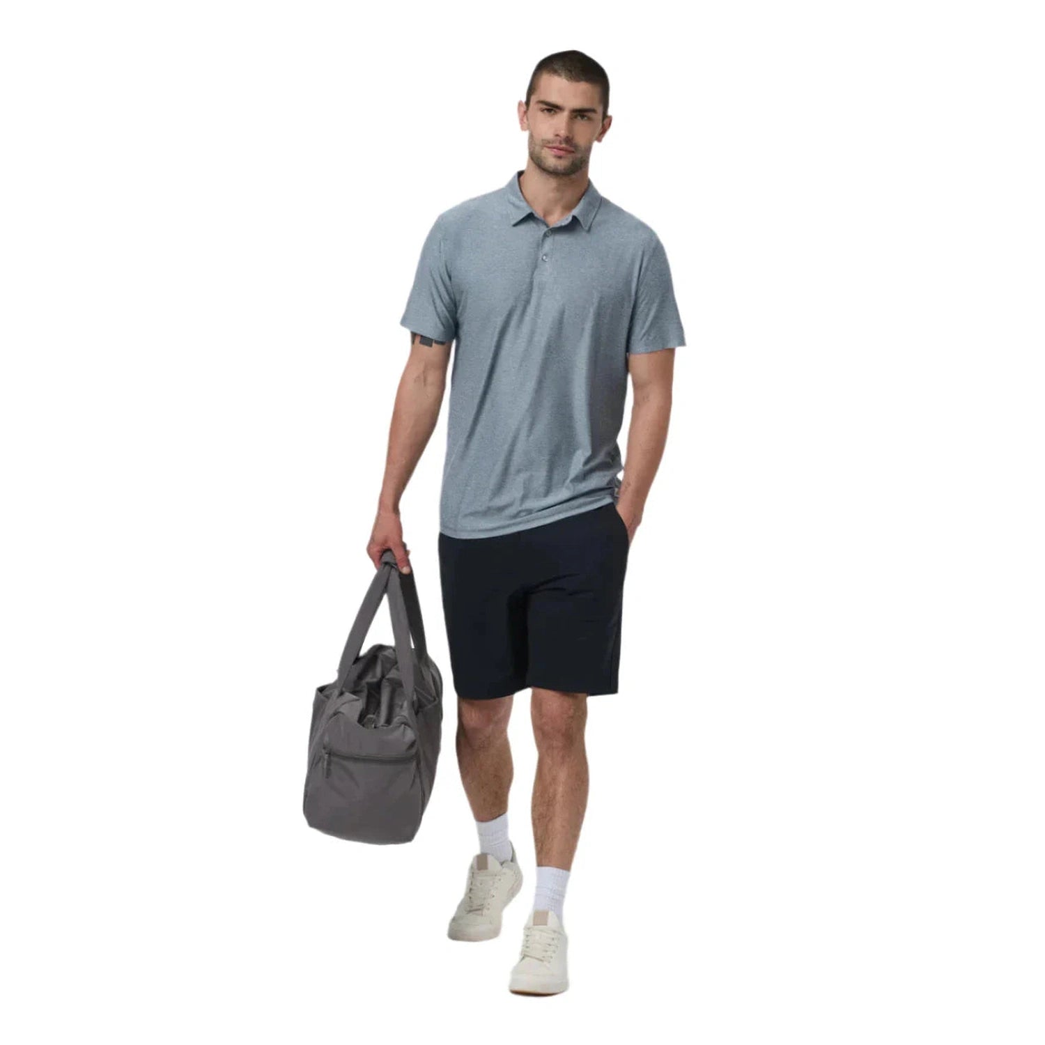 Vuori 01. MENS APPAREL - MENS SS SHIRTS - MENS SS POLO Men's Strato Tech Polo HMS MIST HEATHER