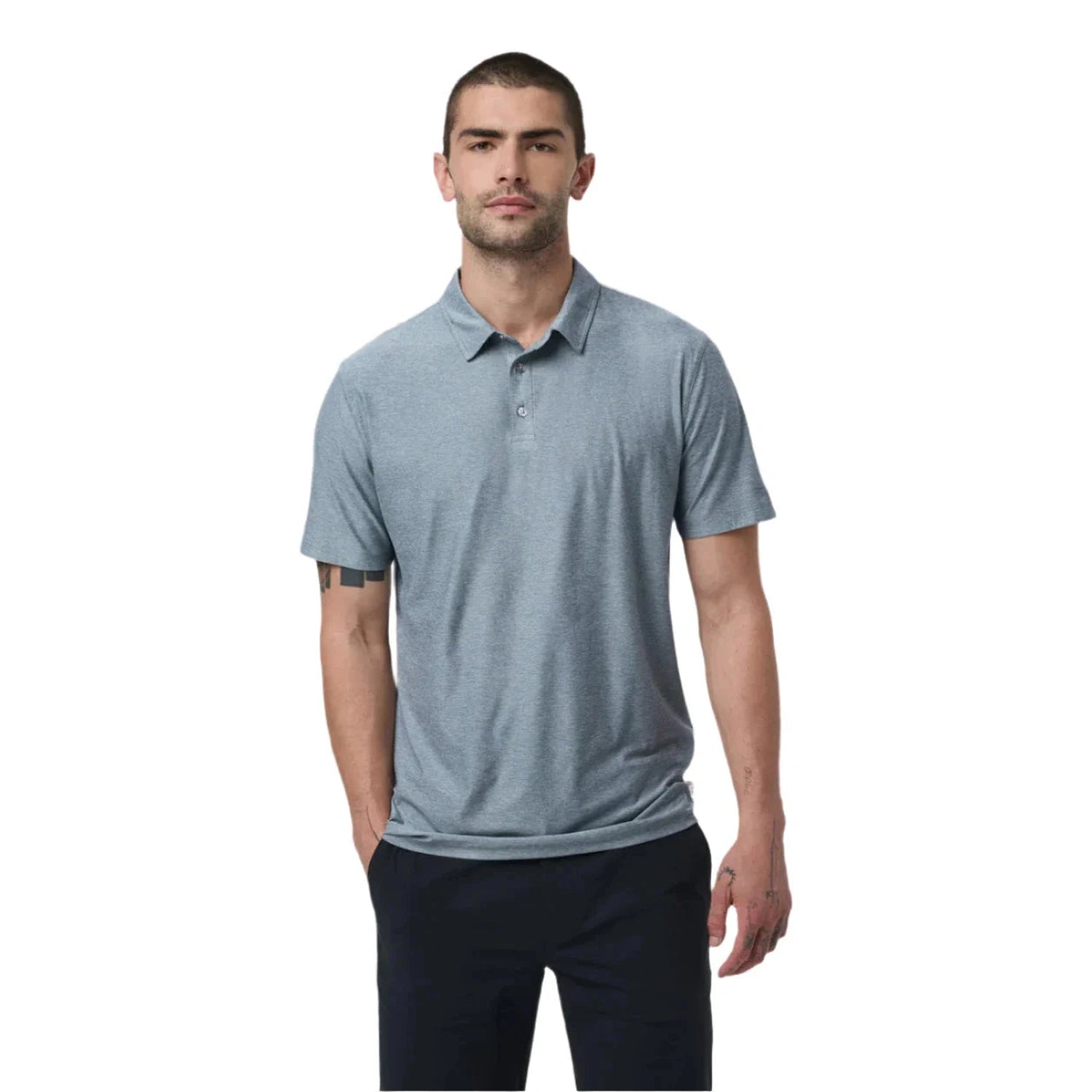 Vuori 01. MENS APPAREL - MENS SS SHIRTS - MENS SS POLO Men's Strato Tech Polo HMS MIST HEATHER