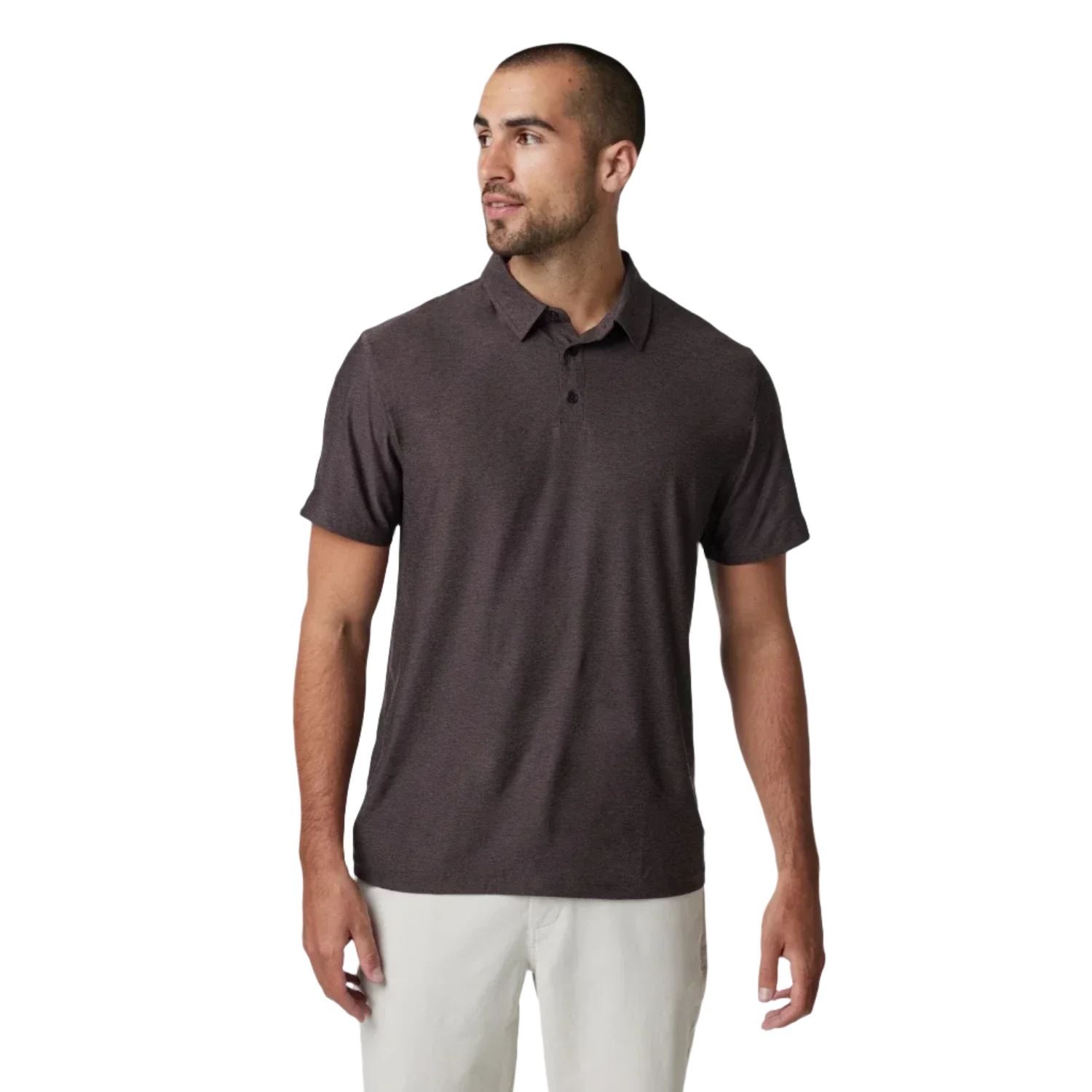 Vuori 01. MENS APPAREL - MENS SS SHIRTS - MENS SS POLO Men's Strato Tech Polo HHS SANGRIA HEATHER