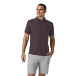 Vuori 01. MENS APPAREL - MENS SS SHIRTS - MENS SS POLO Men's Strato Tech Polo HRA RAISIN HEATHER