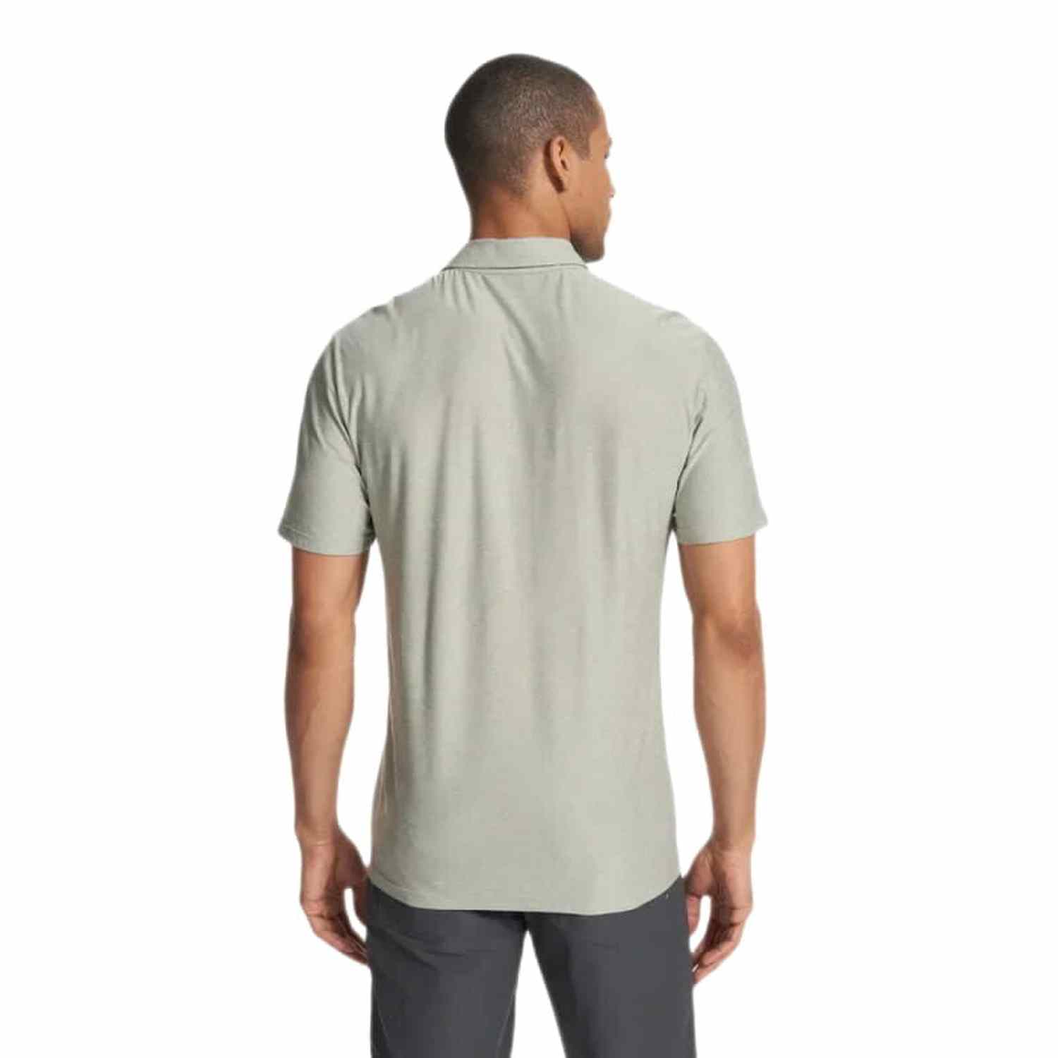 Vuori 01. MENS APPAREL - MENS SS SHIRTS - MENS SS POLO Men's Strato Tech Polo HWS WHITE SAGE HEATHER