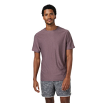 Vuori 01. MENS APPAREL - MENS SS SHIRTS - MENS SS ACTIVE Men's Strato Tech Tee HEY ELDERBERRY HEATHER