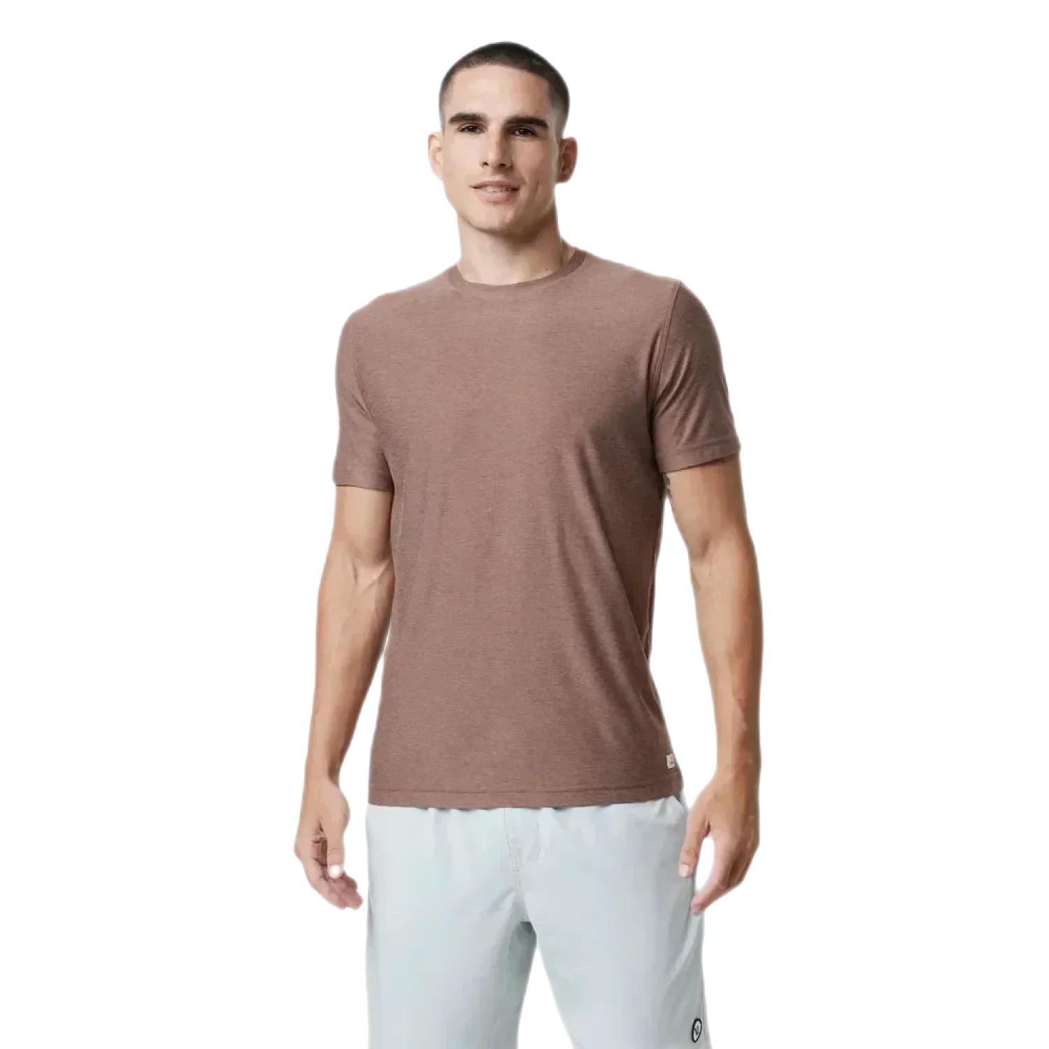 Vuori 01. MENS APPAREL - MENS SS SHIRTS - MENS SS ACTIVE Men's Strato Tech Tee HCV CLOVE HEATHER