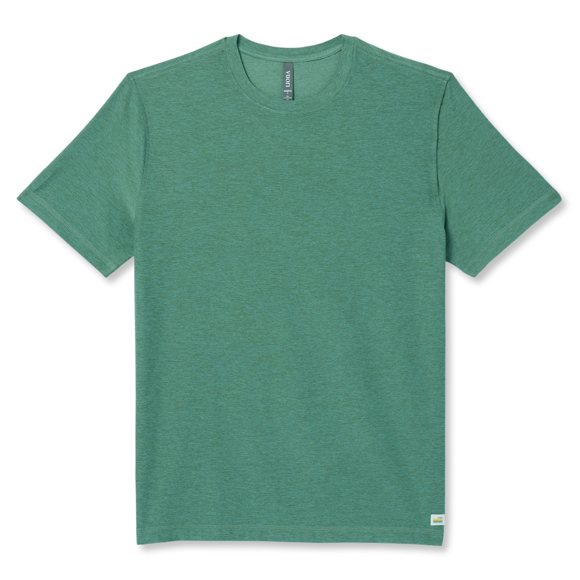 Vuori 01. MENS APPAREL - MENS SS SHIRTS - MENS SS ACTIVE Men's Strato Tech Tee HHG HEDGE GREEN HEATHER