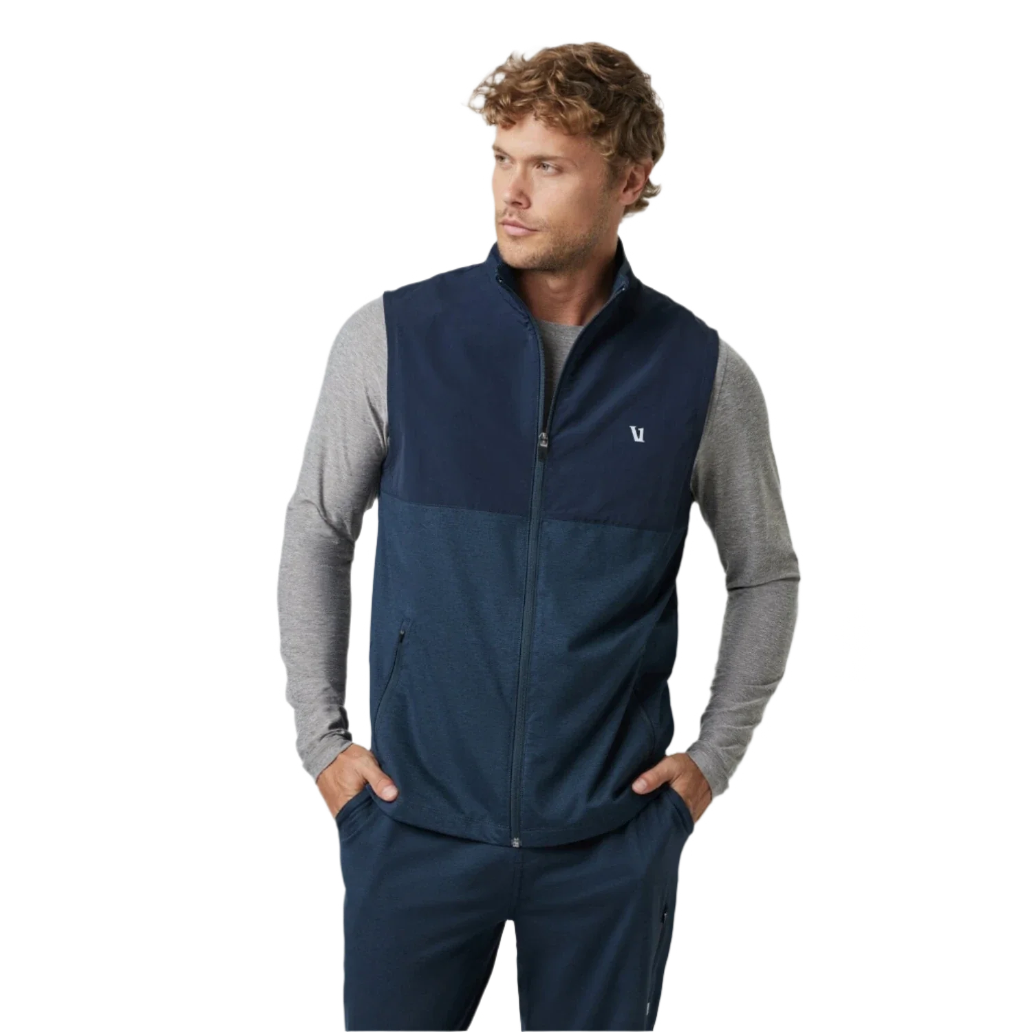 Vuori 01. MENS APPAREL - MENS VEST - MENS VEST CASUAL Men's Sunday Element Vest HIN INK HEATHER