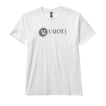 Vuori 01. MENS APPAREL - MENS T-SHIRTS - MENS T-SHIRT SS Men's V1 Vuori Wordmark Logo Tee WVC WHITE VINTAGE CHARCOAL