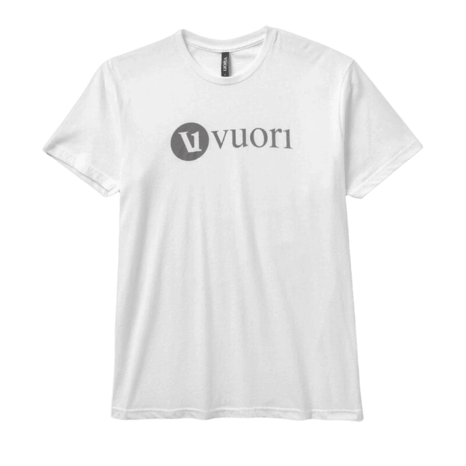 Vuori 01. MENS APPAREL - MENS T-SHIRTS - MENS T-SHIRT SS Men's V1 Vuori Wordmark Logo Tee WVC WHITE VINTAGE CHARCOAL