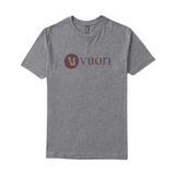 Vuori 01. MENS APPAREL - MENS T-SHIRTS - MENS T-SHIRT SS Men's V1 Vuori Wordmark Logo Tee HCR HEATHER GREY CEDAR