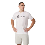 Vuori 01. MENS APPAREL - MENS T-SHIRTS - MENS T-SHIRT SS Men's V1 Vuori Wordmark Logo Tee WHT WHITE
