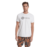 Vuori 01. MENS APPAREL - MENS T-SHIRTS - MENS T-SHIRT SS Men's V1 Vuori Wordmark Logo Tee WVC WHITE VINTAGE CHARCOAL